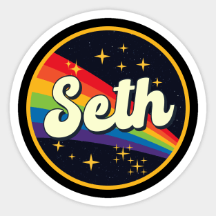 Seth // Rainbow In Space Vintage Style Sticker